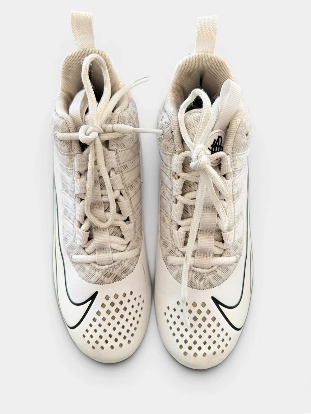 Nike Alpha Huarache Lacrosse Cleats White Volt 4.5 Youth 3 EU 36.5